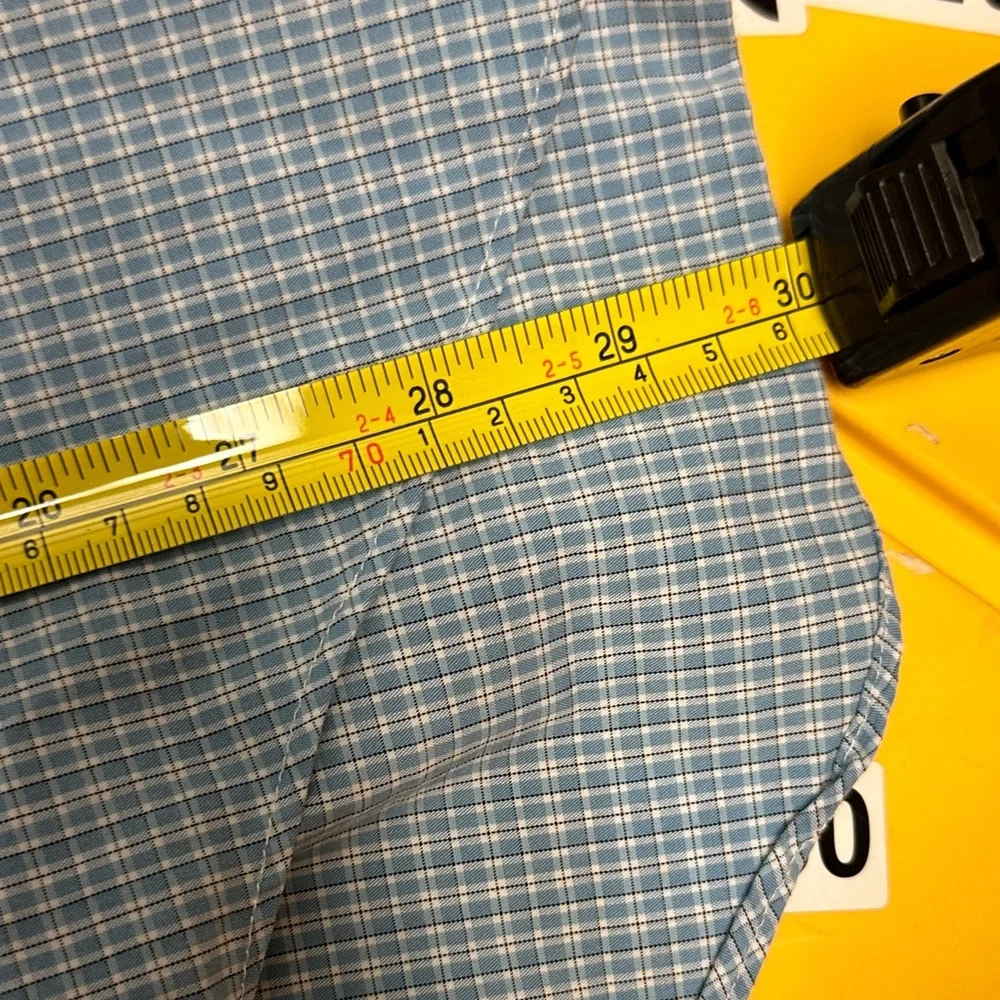 J Crew Performance Men Plaid Button Up Shirt Slim Fit Size XL Office Work Preppy